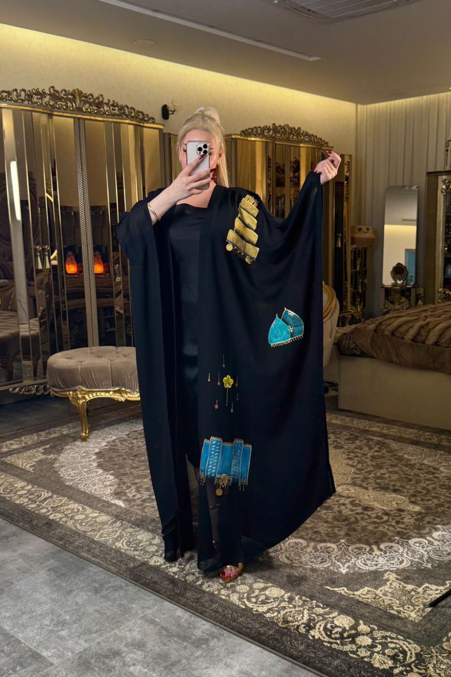 بشت هاند ميد برسمة ملويه (SD) – شغل يدوي فخم بتفاصيل راقية